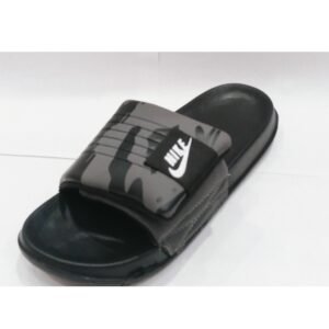 Nike Men’s Printed Casual Slide Slippers (Black & Grey)
