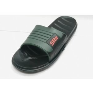 Boys  Stylish Comfort Slide Slippers (Dark Green Dual Tone)