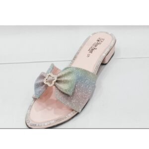 Women’s Rainbow Glitter Bow Heel Sandals
