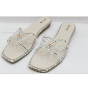 Women’s Transparent Strap Flat Sandals (Navratna Style)