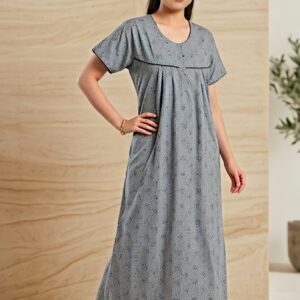 Women’s Premium Printed Cotton Nighty – Soft Comfort Lounge Wear